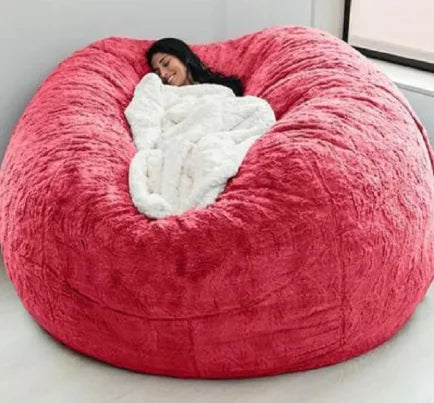 Giant 5ft Fluffy Faux Fur Bean Bag Cover without Filler